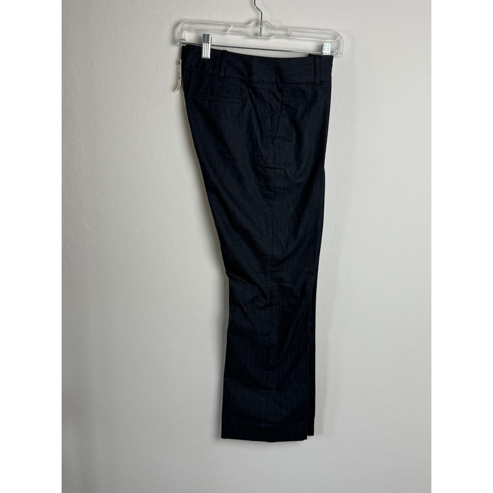 Talbots Petites Signature Navy Blue Career Pants Women 4P Cotton Blend Straight